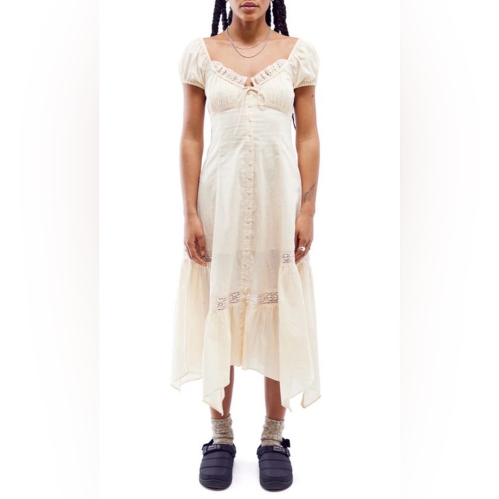 Cider Carmen Bohemia Cotton Midi Dress In Cream Victorian style size 1XL FE2-6 - Picture 4 of 4